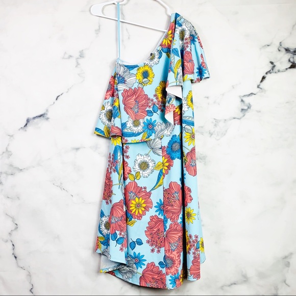 NEW ASOS Maternity Floral One Shoulder Dress - Picture 3 of 7